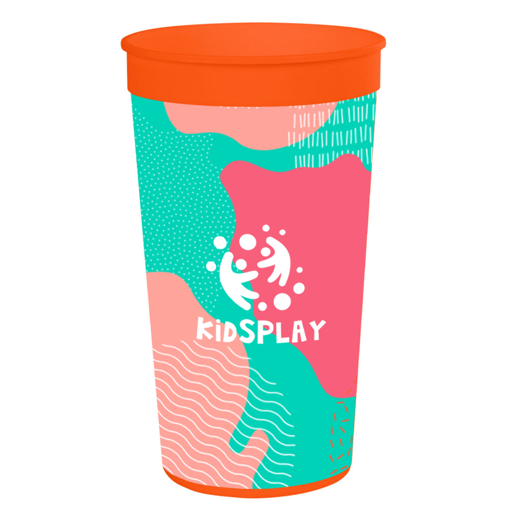 Big Game Stadium Cup in Full Color, 32 oz - Orange - 4CP