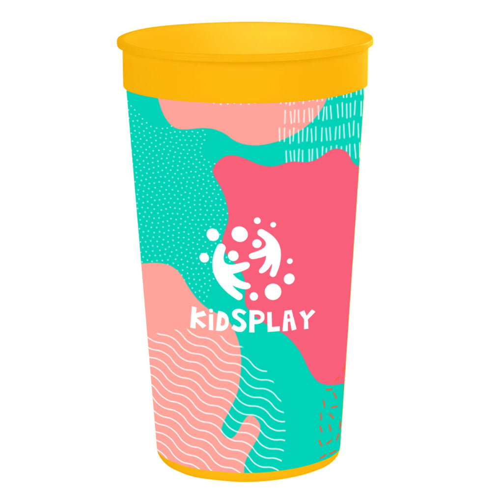 Big Game Stadium Cup in Full Color, 32 oz - Yellow - 4CP
