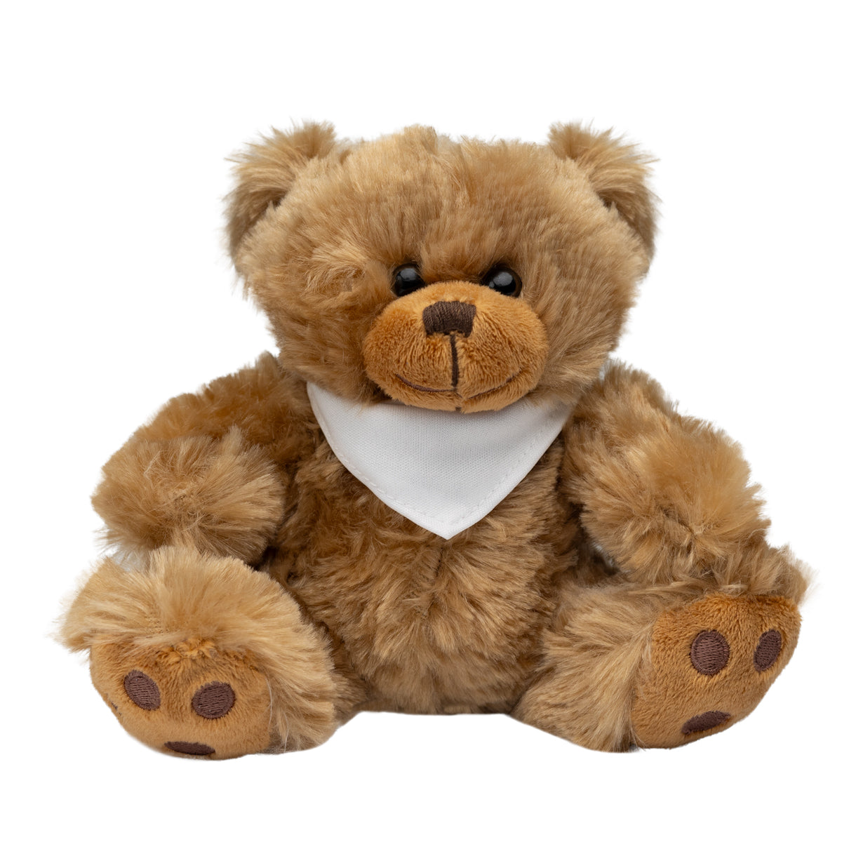 Big Paw Bear Plush Toy, 6 Inch - BRN_BANDANA