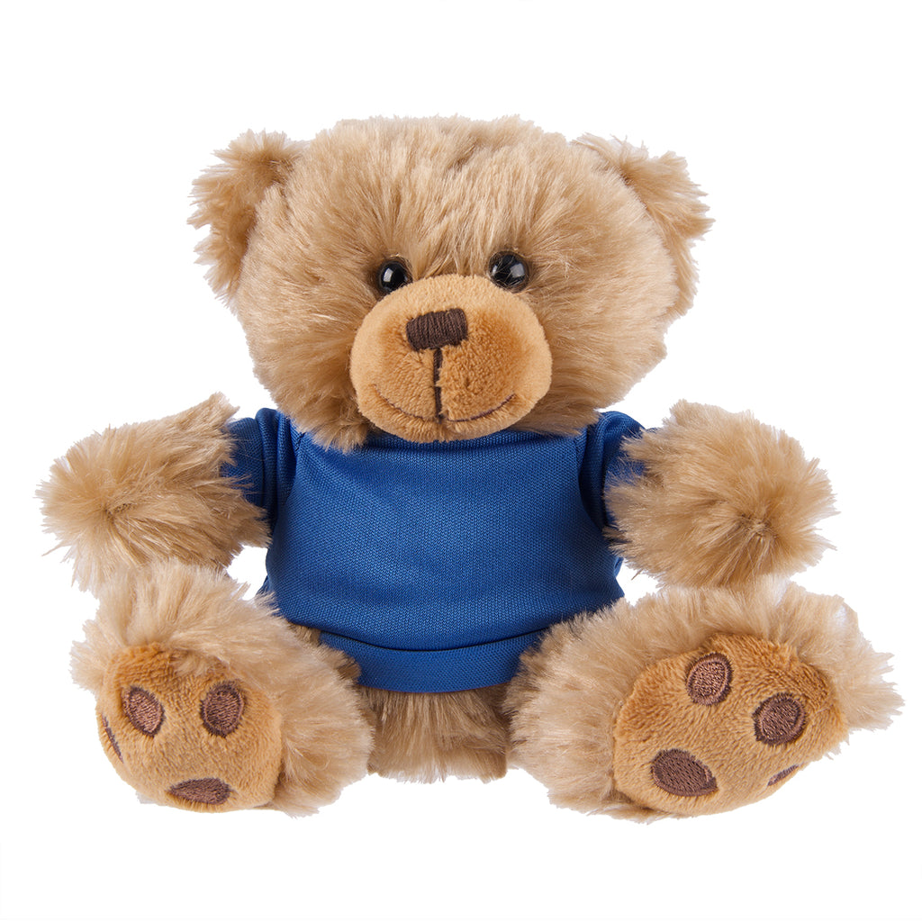 Big Paw Bear Plush Toy, 6 Inch - Brown - Tshirt