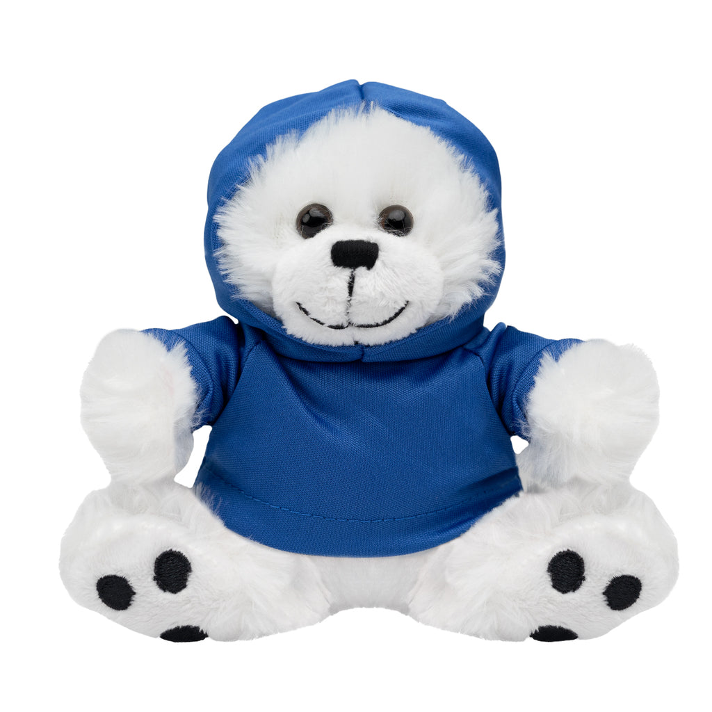 Big Paw Bear Plush Toy, 6 Inch - WHT_HOODIE