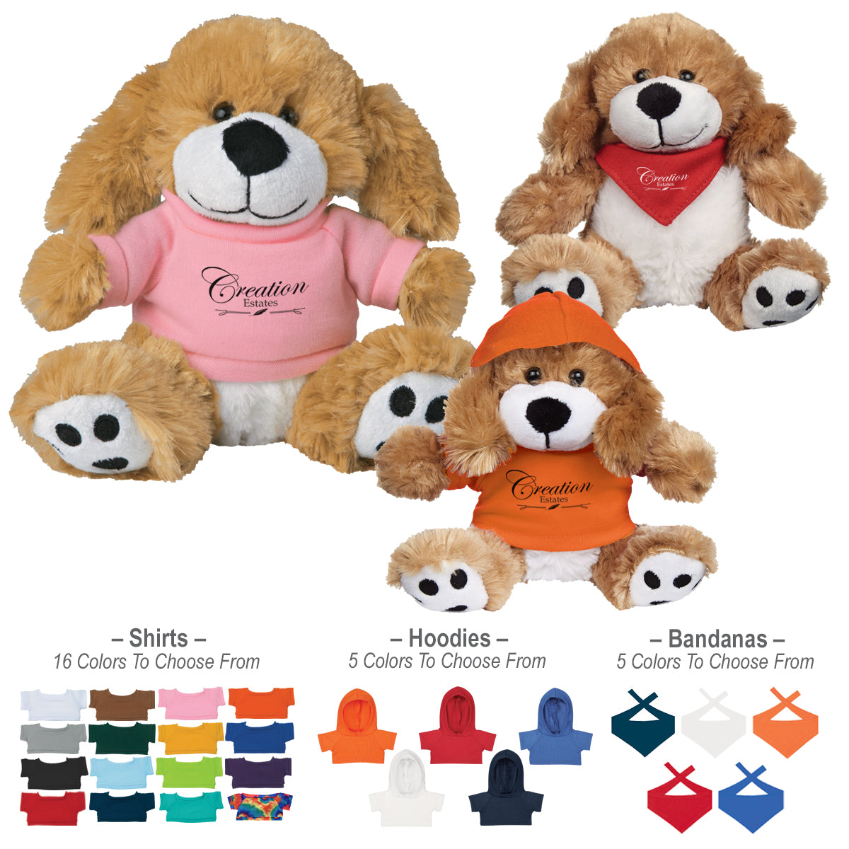 Big Paw Dog Plush Toy, 6 Inch