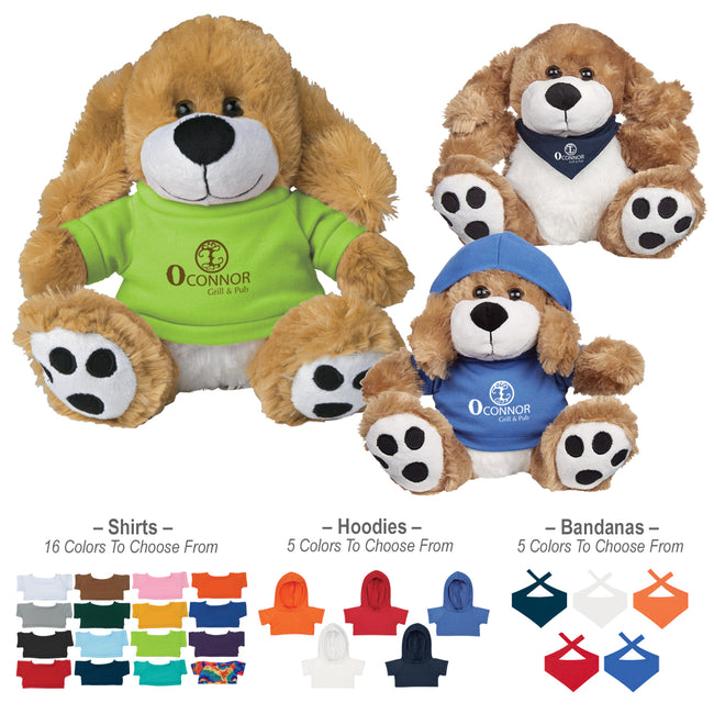 Big Paw Dog Plush Toy, 8.5 Inch