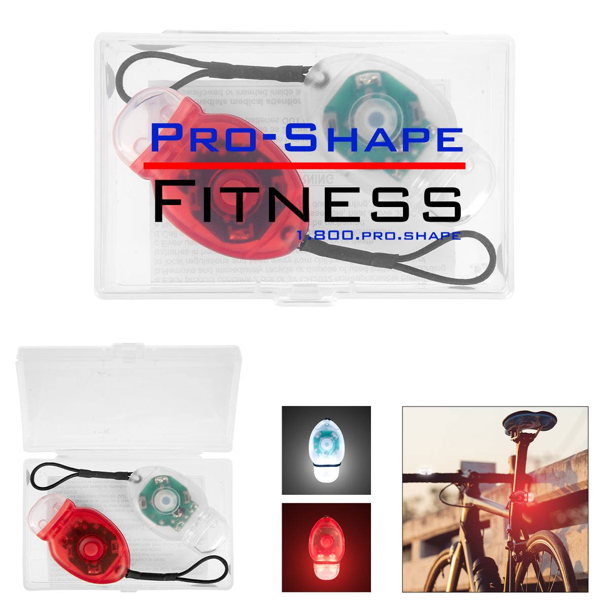 Bike Light Set in a Case - Bike Light Set With Case