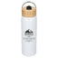 Billy Recycled Aluminum Straw Bottle with Bamboo Lid, 26 oz - White - Front