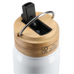 Billy Recycled Aluminum Straw Bottle with Bamboo Lid, 26 oz - White - Top 3