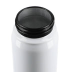 Billy Recycled Aluminum Straw Bottle with Bamboo Lid, 26 oz - White - Top 4