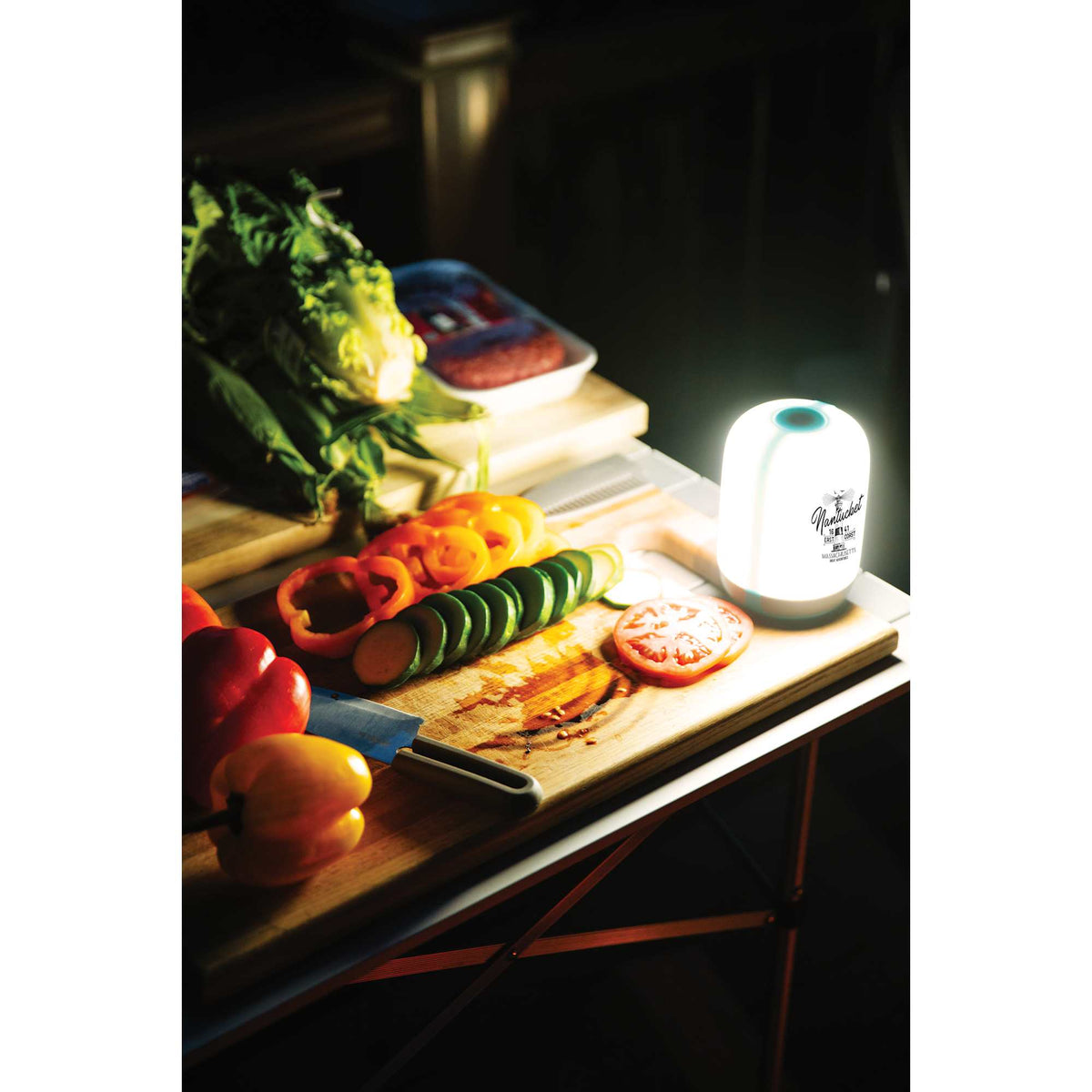 BioLite AlpenGlow Rechargeable Lantern, 250 Lumens - White/Turquoise - Front 2