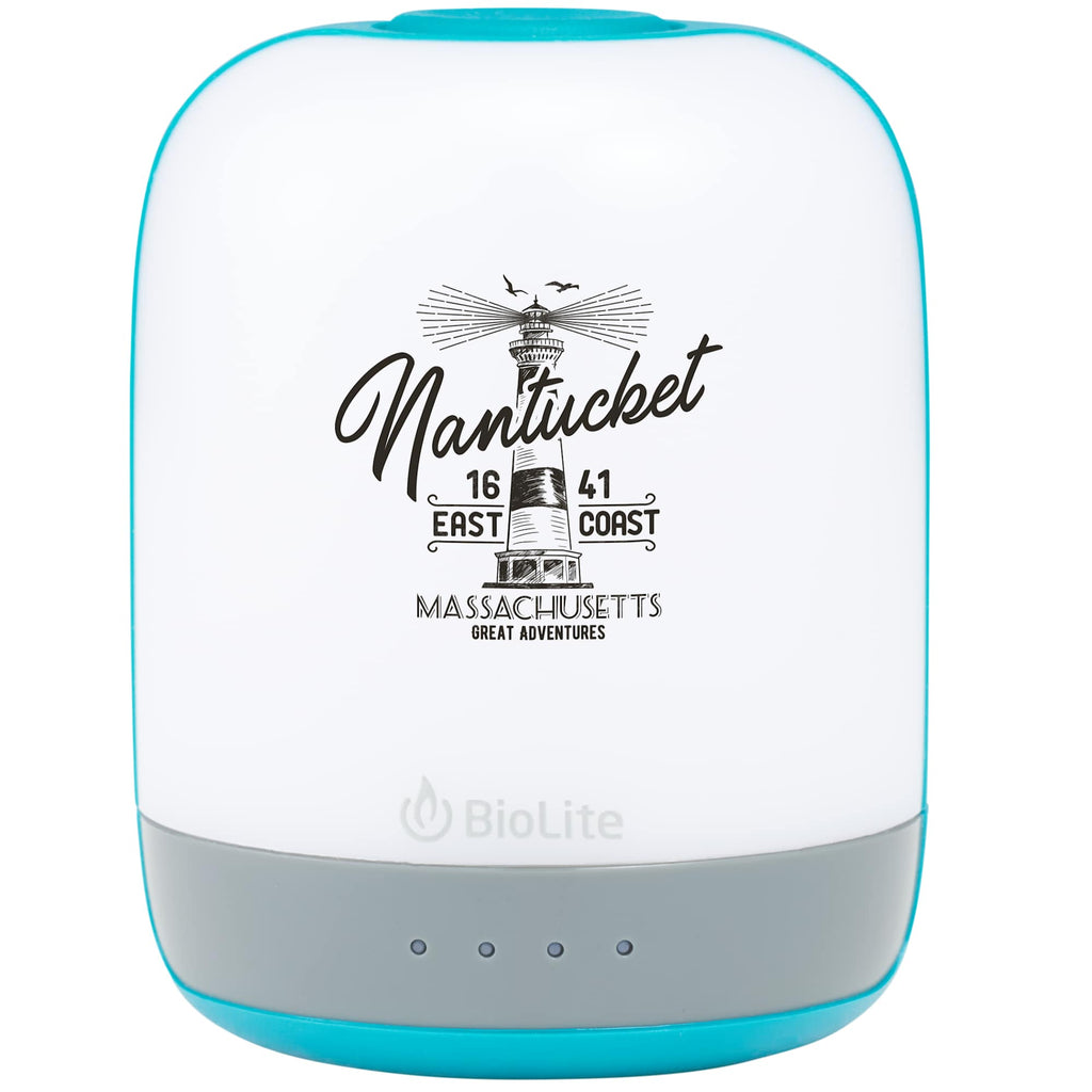 BioLite AlpenGlow Rechargeable Lantern, 250 Lumens - White/Turquoise - Front 3