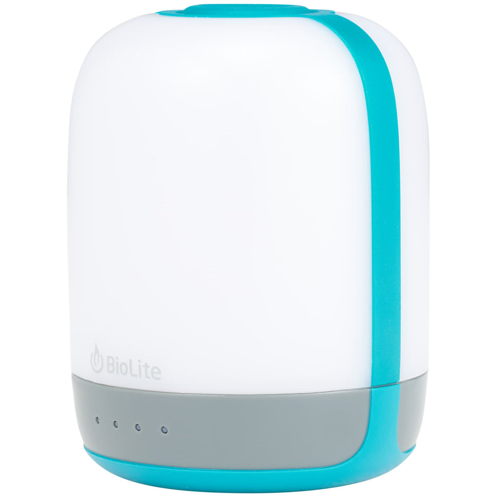 BioLite AlpenGlow Rechargeable Lantern, 250 Lumens - White/Turquoise - Left Angle 5