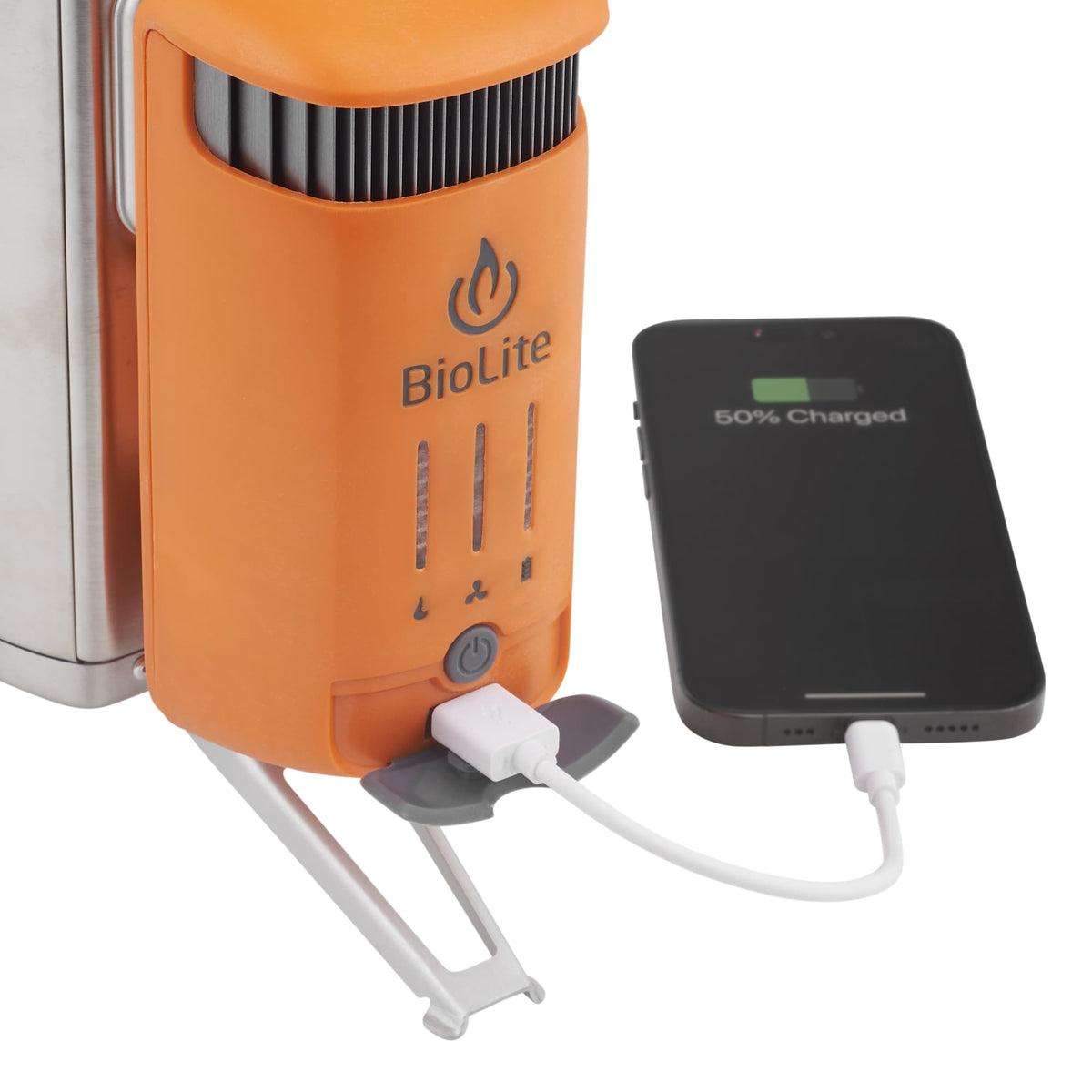 BioLite CampStove 2+ with USB Charging Laser Engraving - Orange - Detail 2