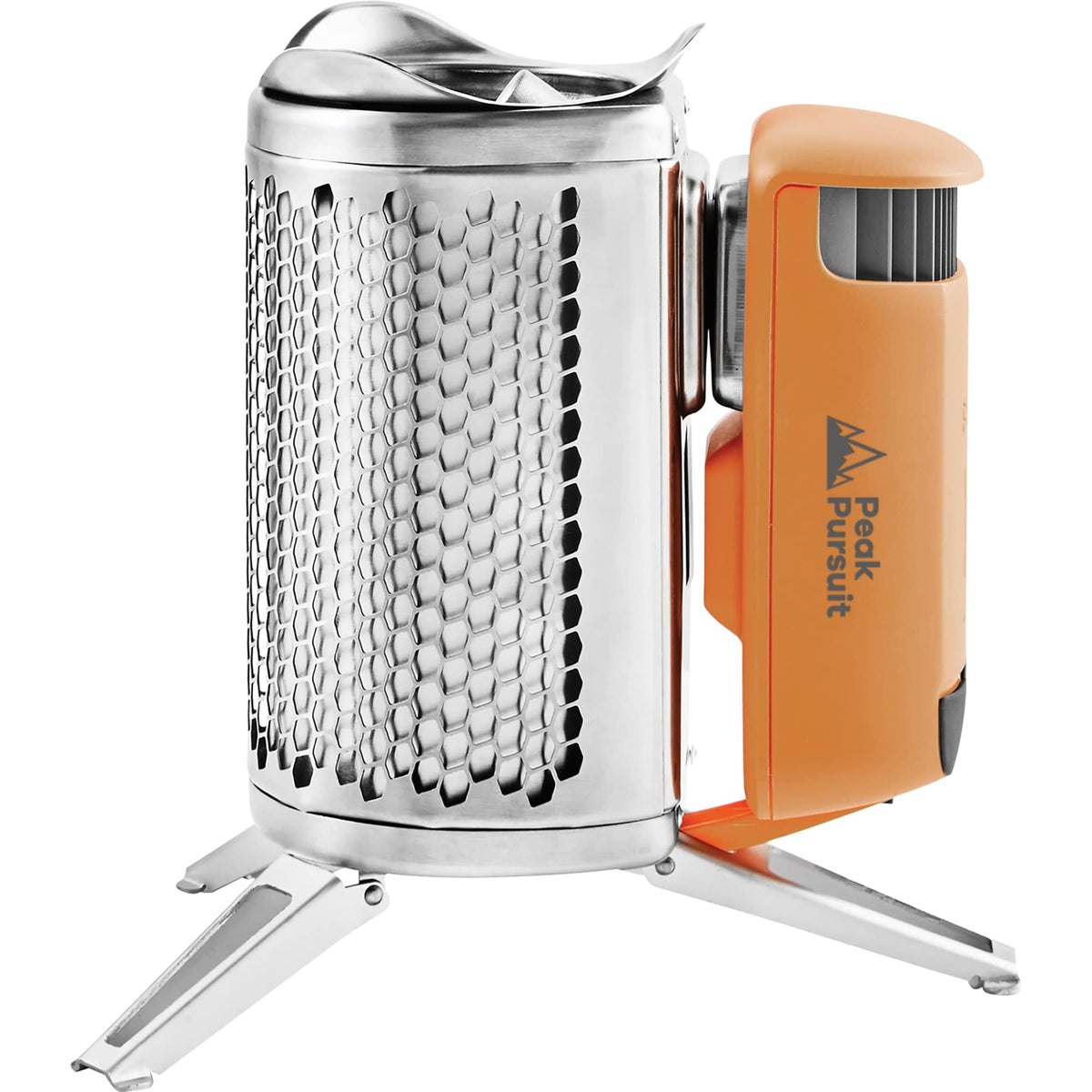 BioLite CampStove 2+ with USB Charging Laser Engraving - Orange - Left Side