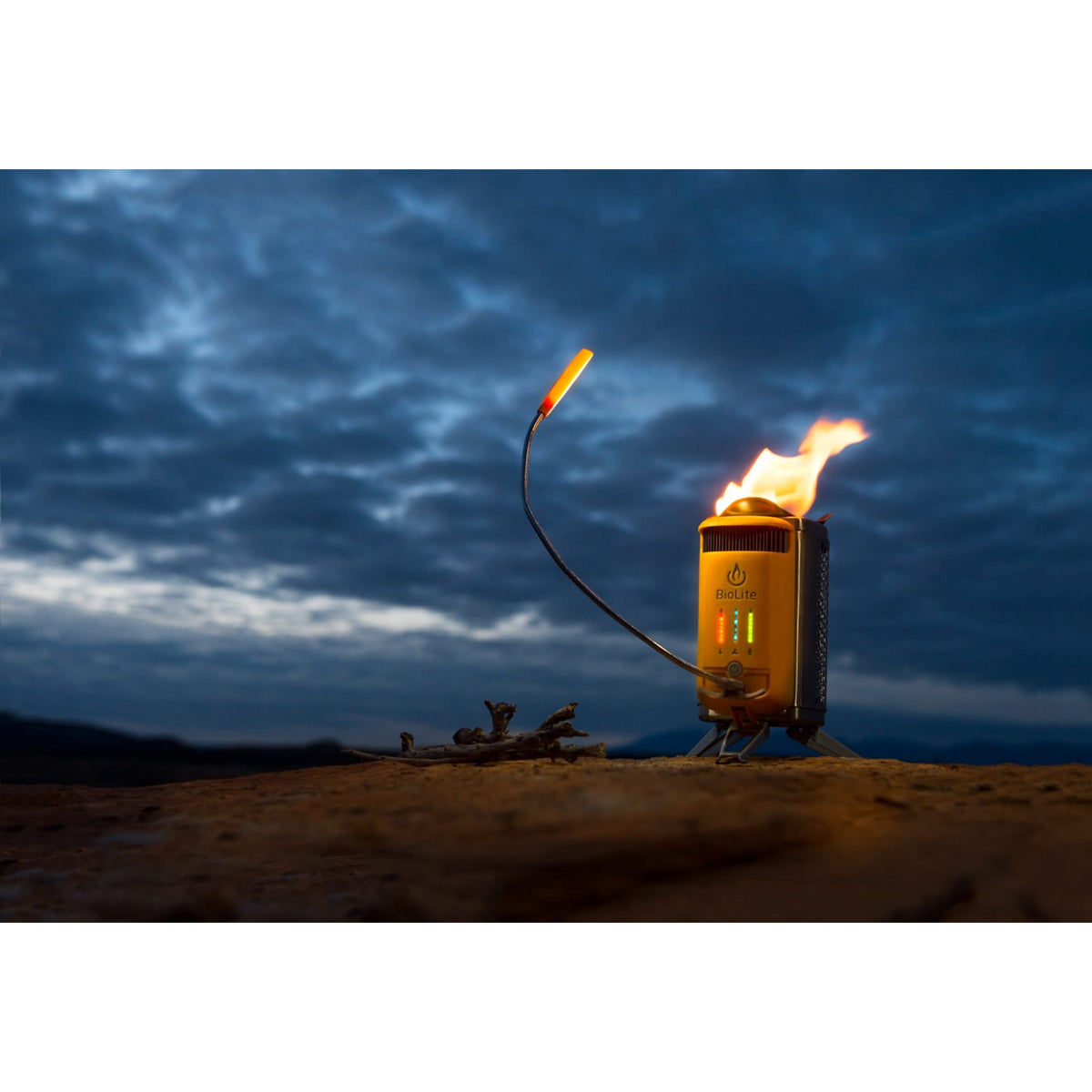 BioLite CampStove 2+ with USB Charging Laser Engraving - Orange - Right Angle On Model