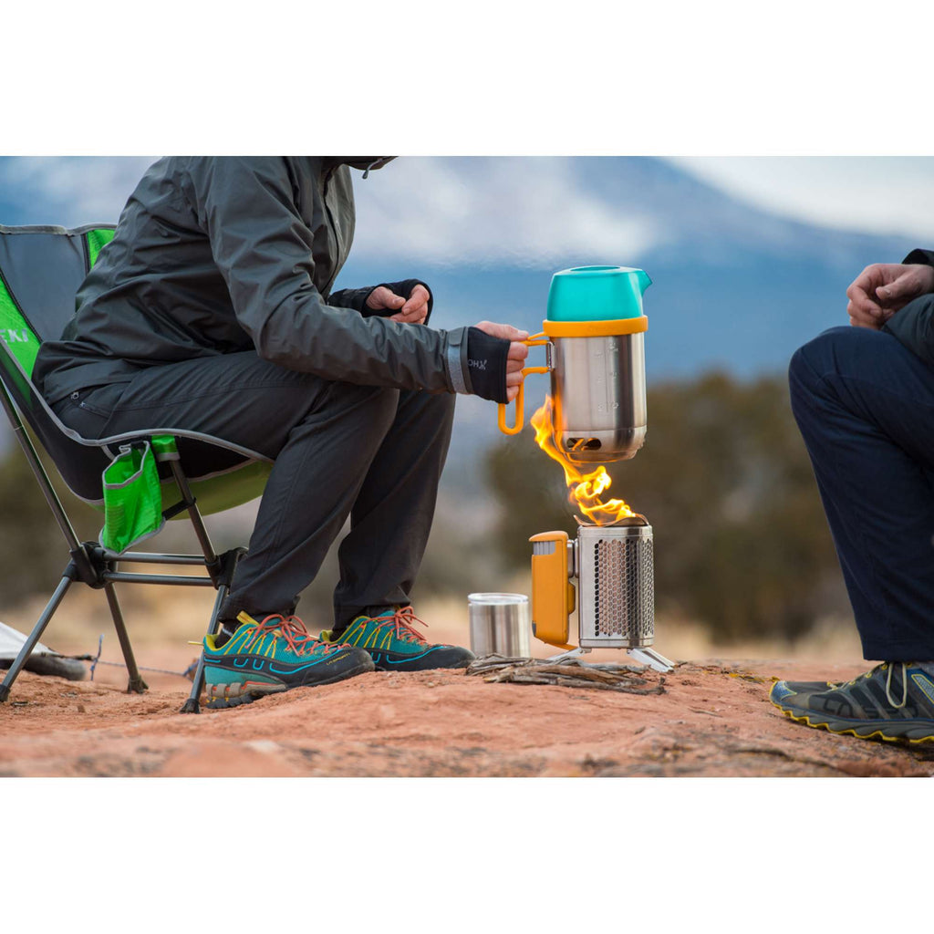 BioLite CampStove 2+ with USB Charging Laser Engraving - Orange - Right Side On Model