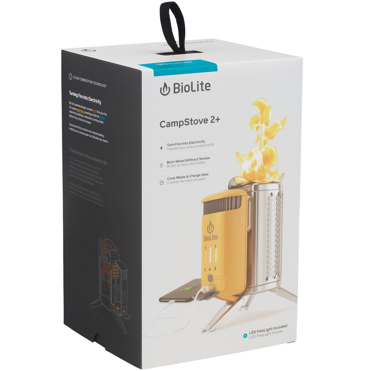 BioLite CampStove 2+ with USB Charging - Orange - Right Angle 3