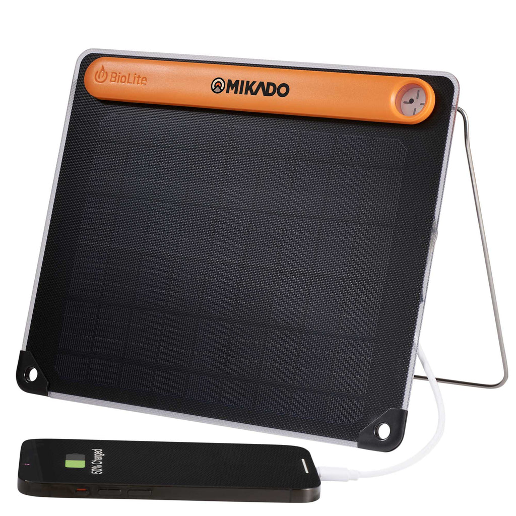 BioLite SolarPanel 5+ with 3,200 mAh Battery Full Color - Orange - Left Angle