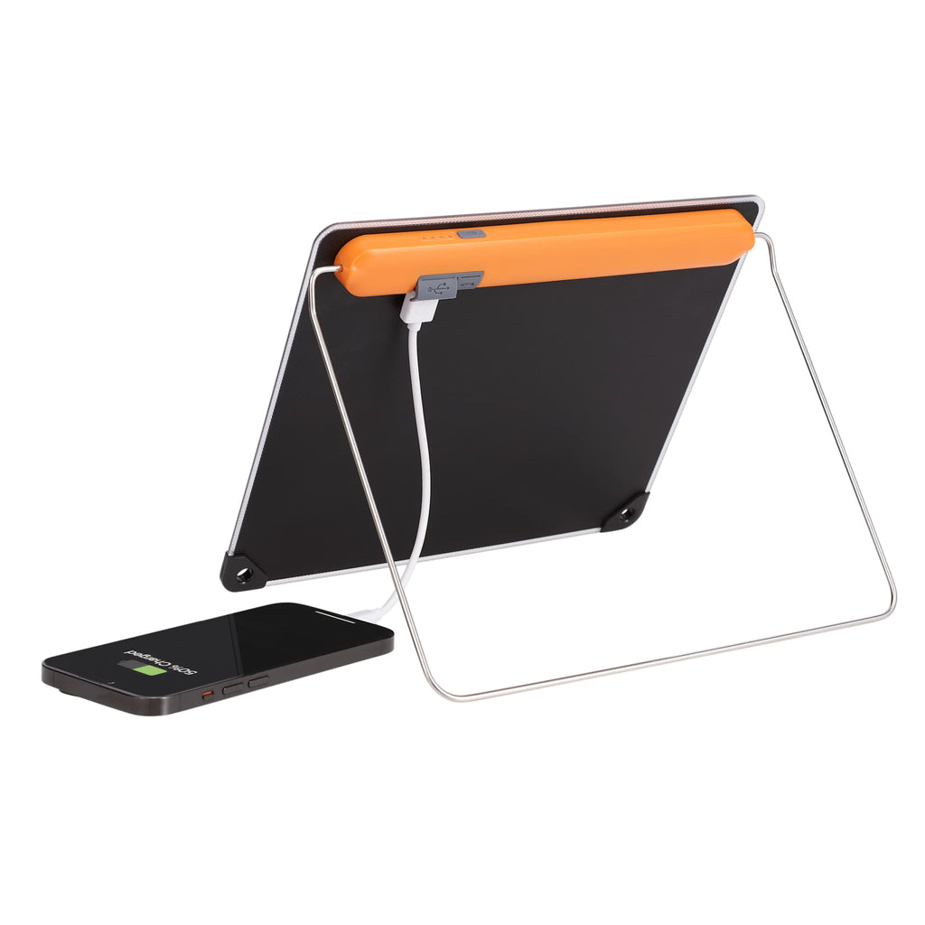 BioLite SolarPanel 5+ with 3,200 mAh Battery Full Color - Orange - Right Angle 3