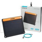 BioLite SolarPanel 5+ with 3,200 mAh Battery Full Color - Orange - Right Angle