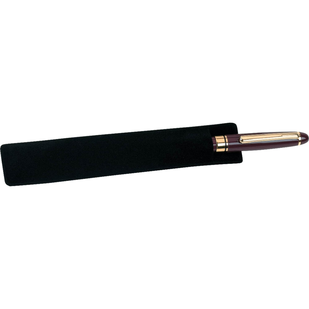 Black Velvet Pen Pouch - Black - Front