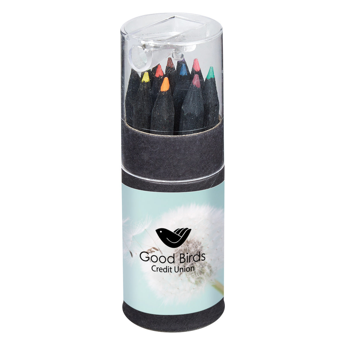 Blackwood Colored Pencil Set in a Tube with Sharpener, 12 Piece - Full Color