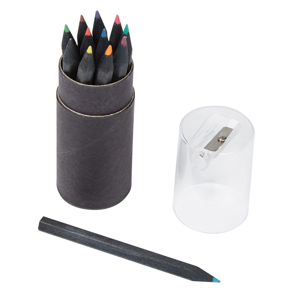 Blackwood Colored Pencil Set in a Tube with Sharpener, 12 Piece - Open_Blank
