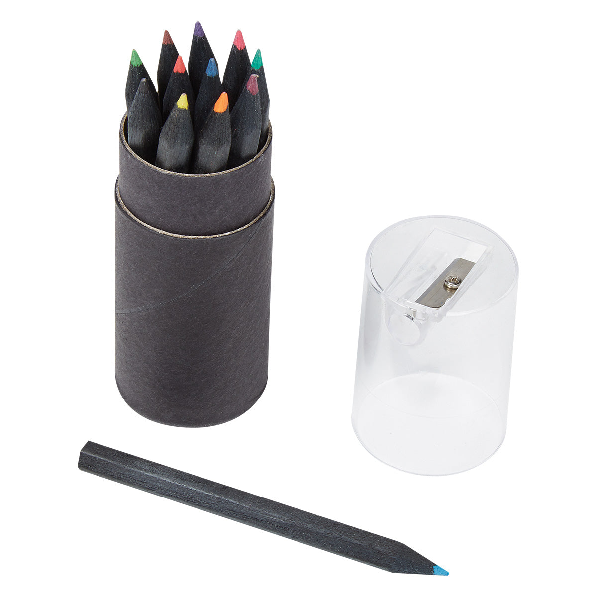 Blackwood Colored Pencil Set in a Tube with Sharpener, 12 Piece - Open_Blank