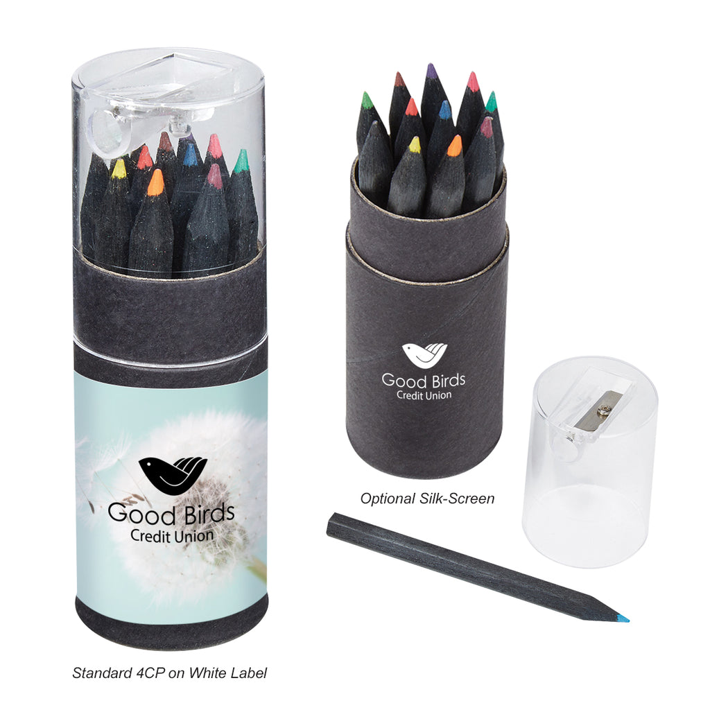 Blackwood Colored Pencil Set in a Tube with Sharpener, 12 Piece