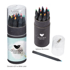 Blackwood Colored Pencil Set in a Tube with Sharpener, 12 Piece