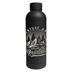 Blair Recycled Stainless Steel Bottle, Laser Engraved, 17 oz - Black - Laser