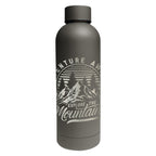 Blair Recycled Stainless Steel Bottle, Laser Engraved, 17 oz - Gray - Laser