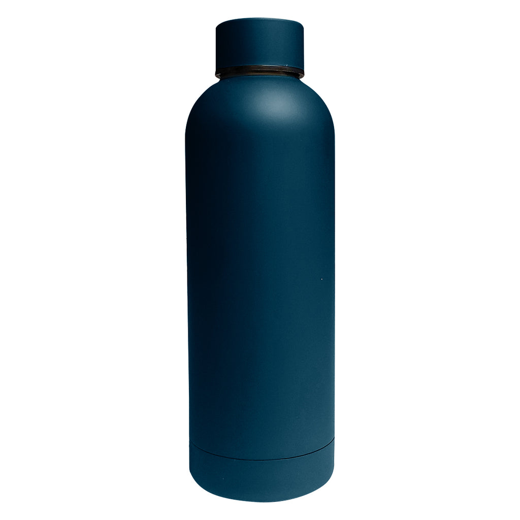 Blair Recycled Stainless Steel Bottle, Laser Engraved, 17 oz - Navy - Blank