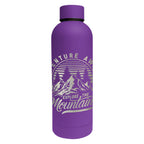 Blair Recycled Stainless Steel Bottle, Laser Engraved, 17 oz - Purple - Laser