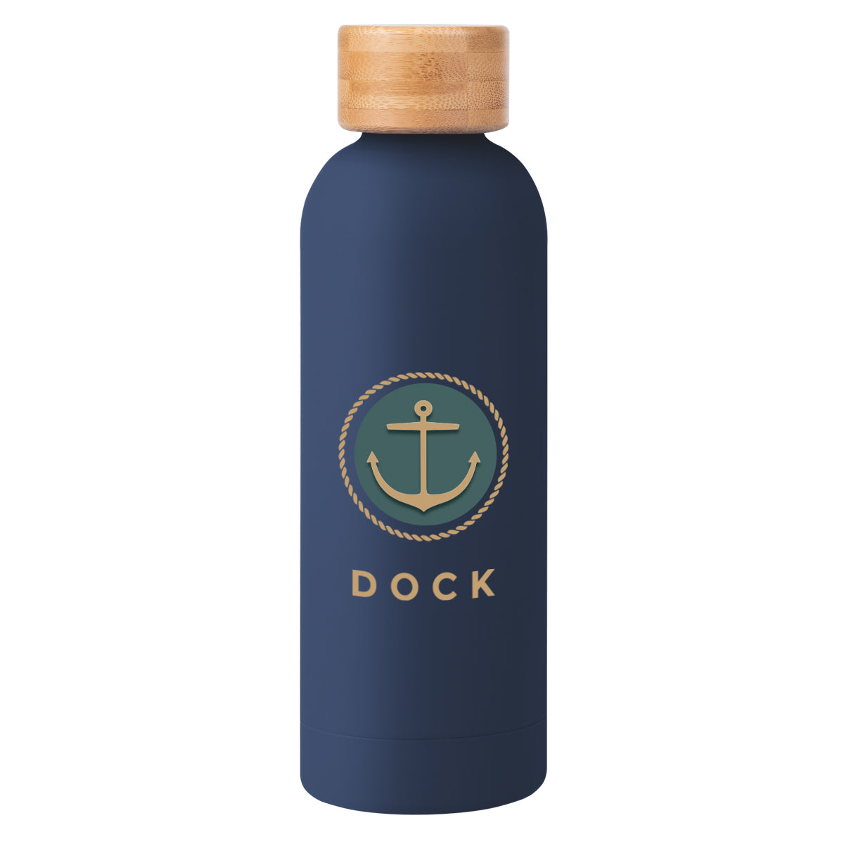 Blair Recycled Stainless Steel Bottle with Bamboo Lid, 17 oz - Colorbrite