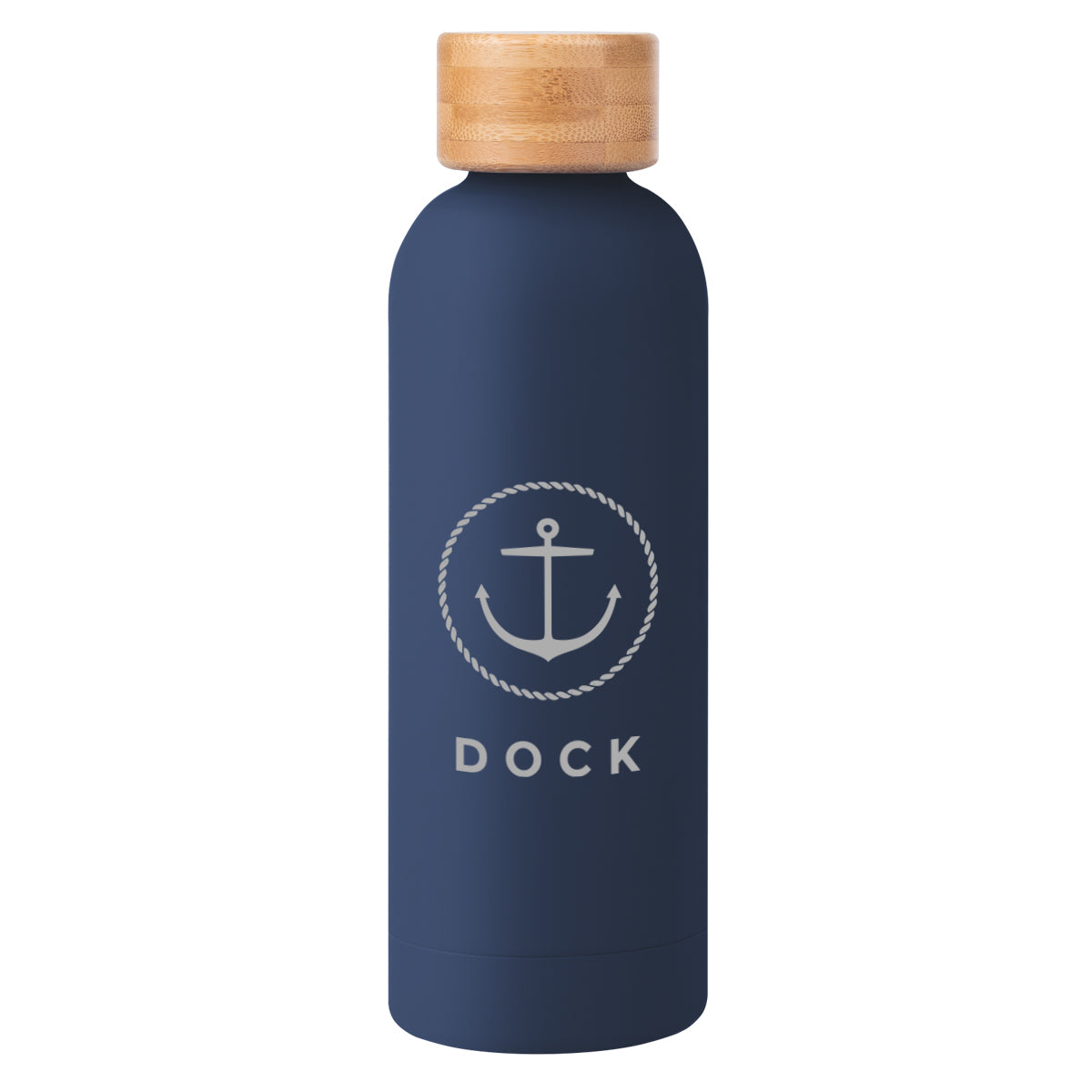 Blair Recycled Stainless Steel Bottle with Bamboo Lid, 17 oz - Silk Screen
