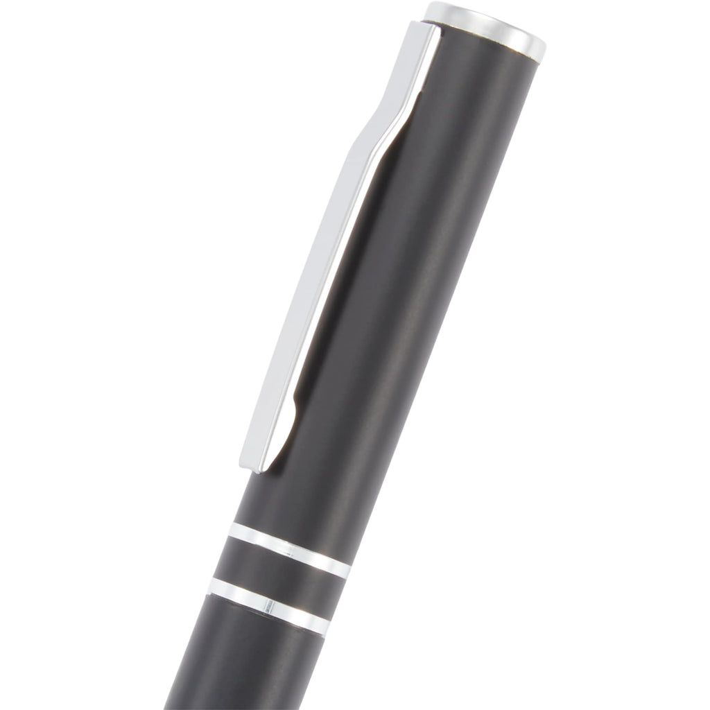 Blair Rollerball Pen in Recycled Aluminum Laser Engraving - Black - Detail 2