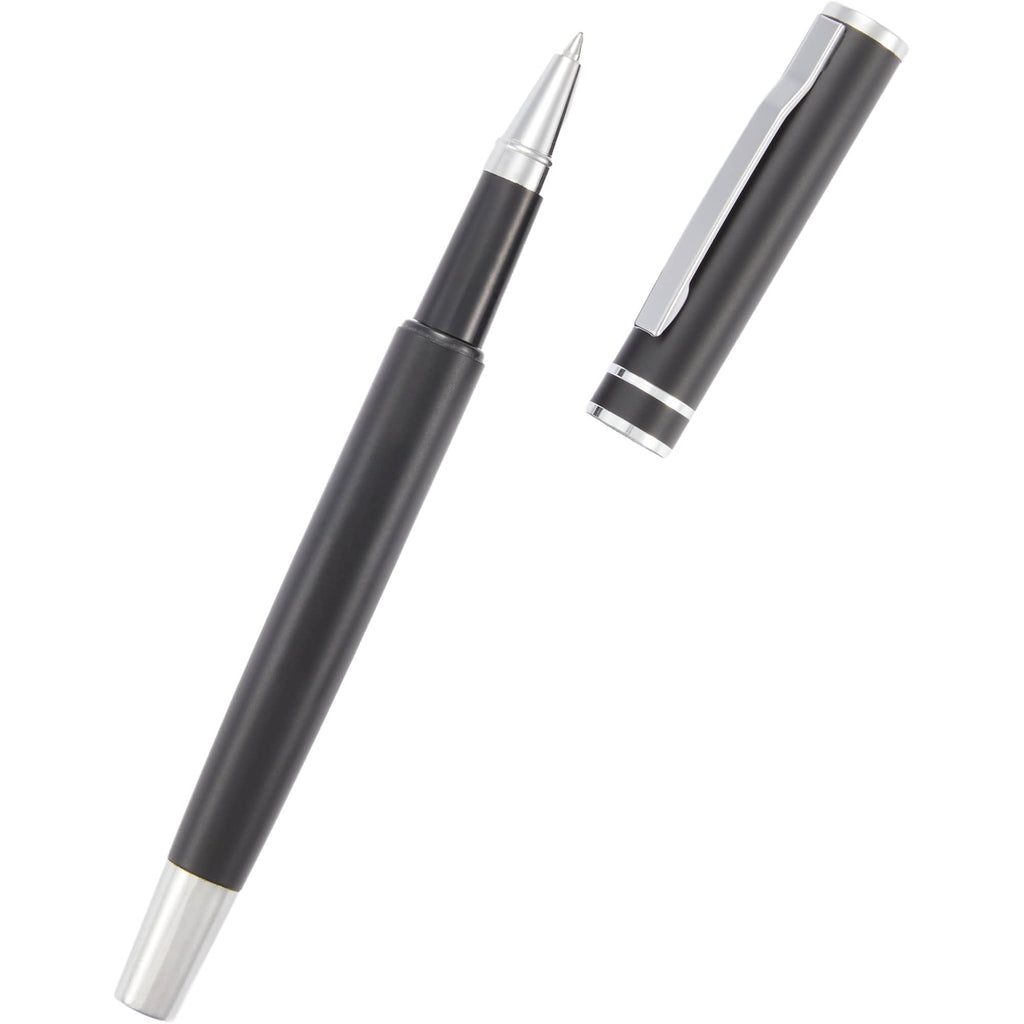Blair Rollerball Pen in Recycled Aluminum Laser Engraving - Black - Detail 3