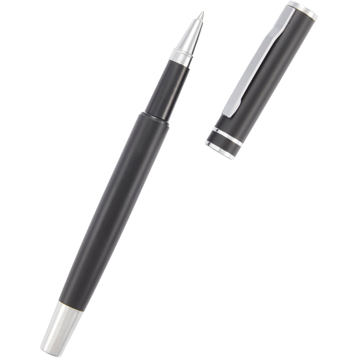 Blair Rollerball Pen in Recycled Aluminum Laser Engraving - Black - Detail 3
