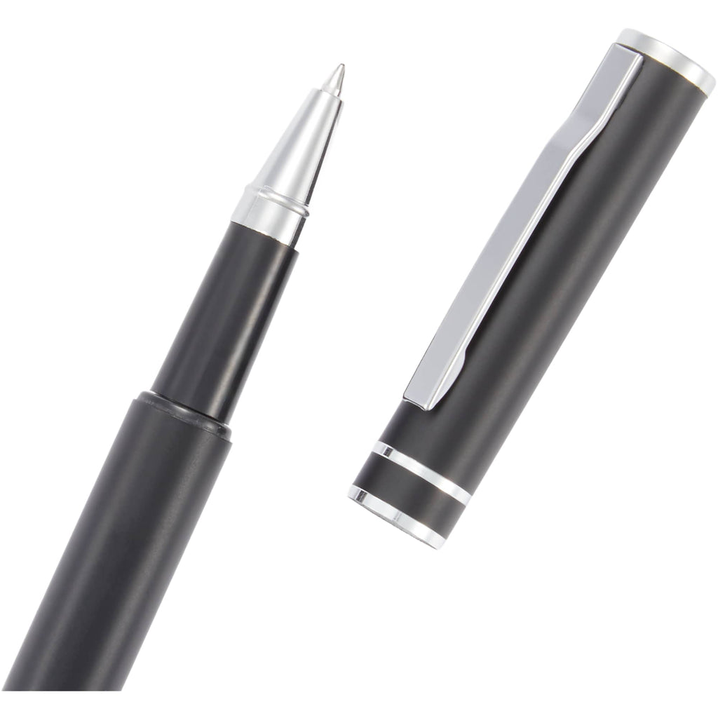 Blair Rollerball Pen in Recycled Aluminum Laser Engraving - Black - Detail 4
