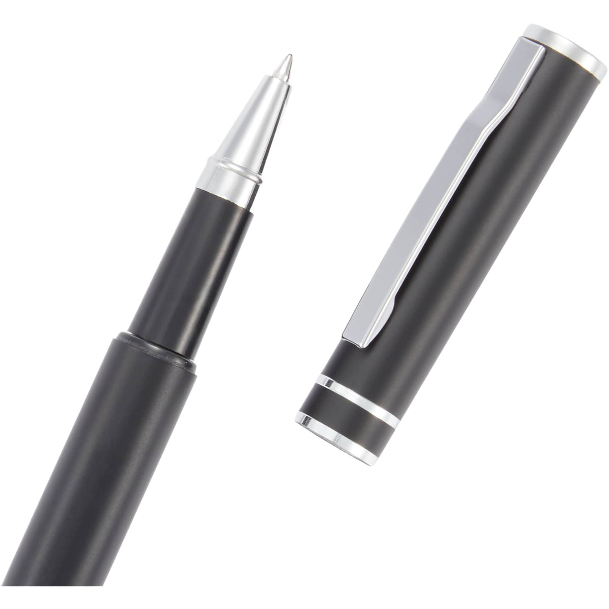 Blair Rollerball Pen in Recycled Aluminum Laser Engraving - Black - Detail 4