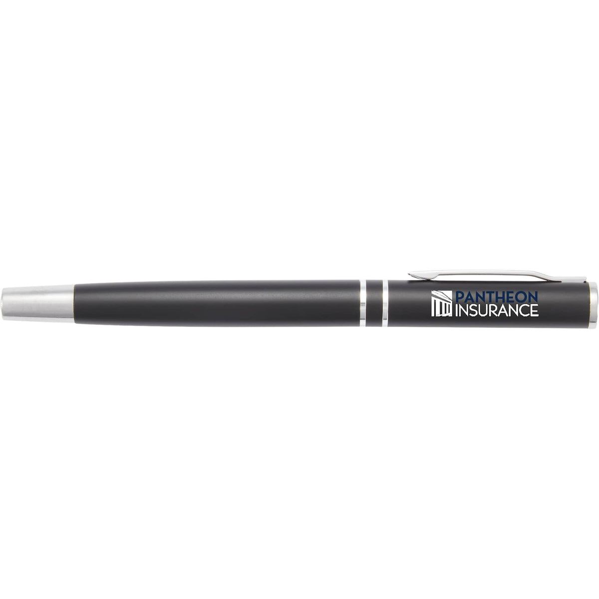Blair Rollerball Pen in Recycled Aluminum Laser Engraving - Black - Front