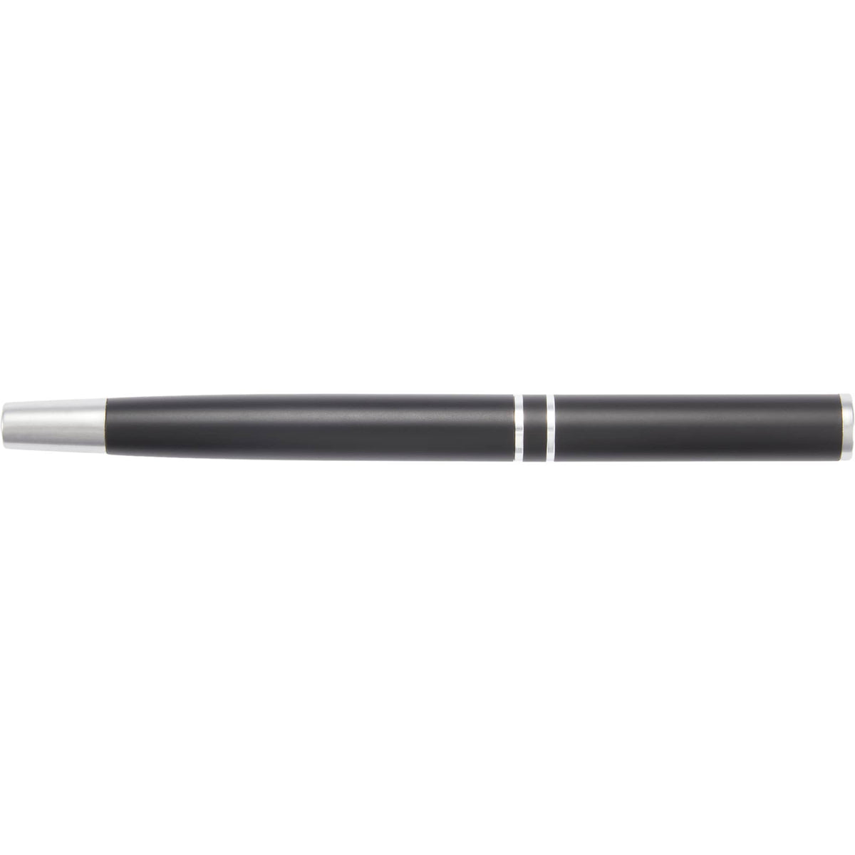 Blair Rollerball Pen in Recycled Aluminum Laser Engraving - Black - Top