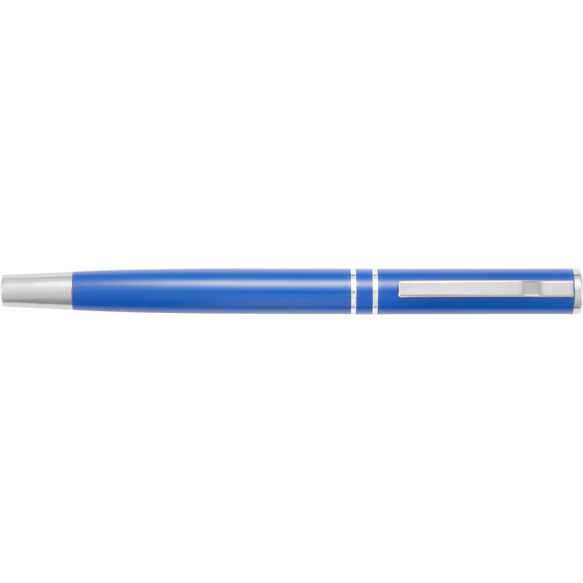Blair Rollerball Pen in Recycled Aluminum Laser Engraving - Blue - Clip