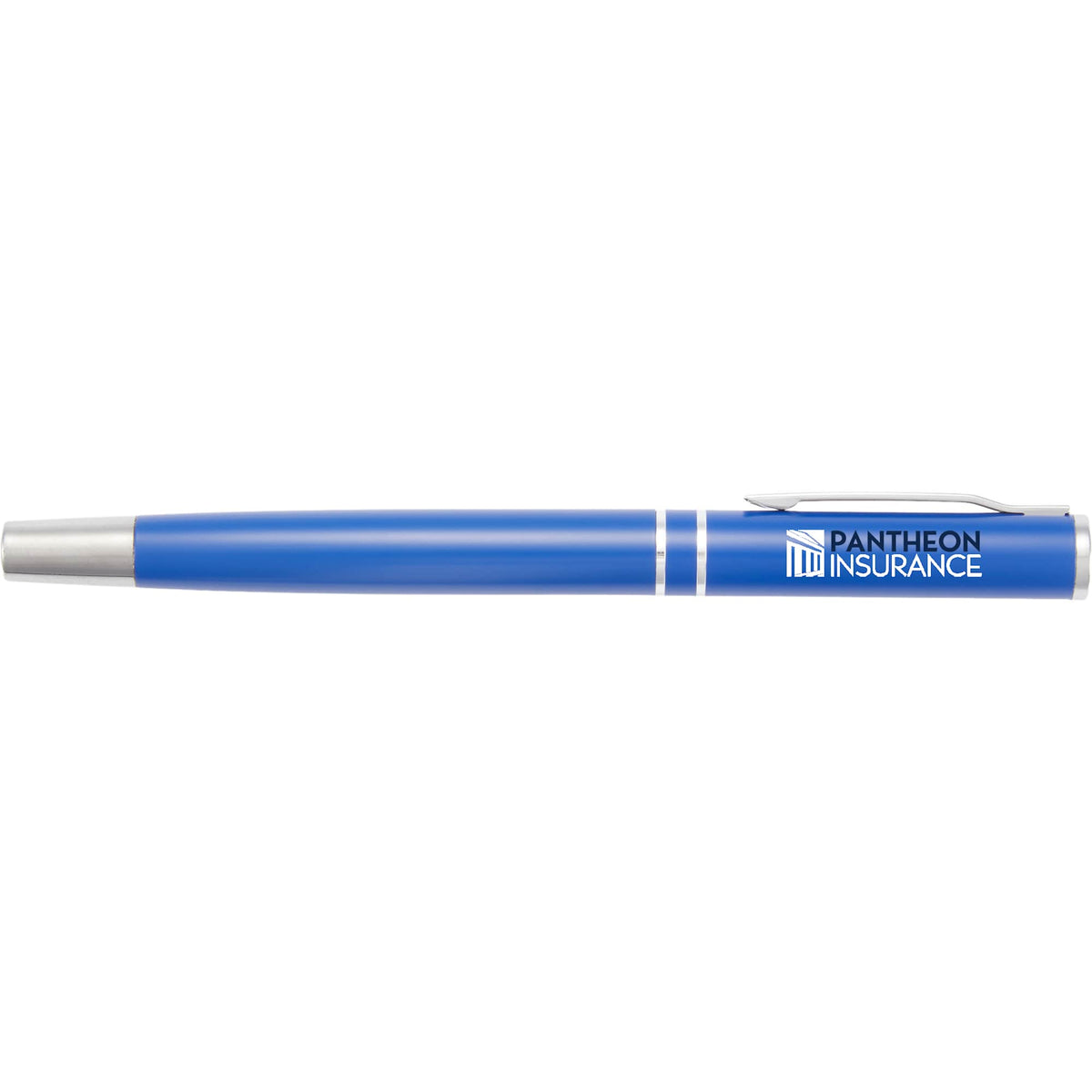 Blair Rollerball Pen in Recycled Aluminum Laser Engraving - Blue - Front