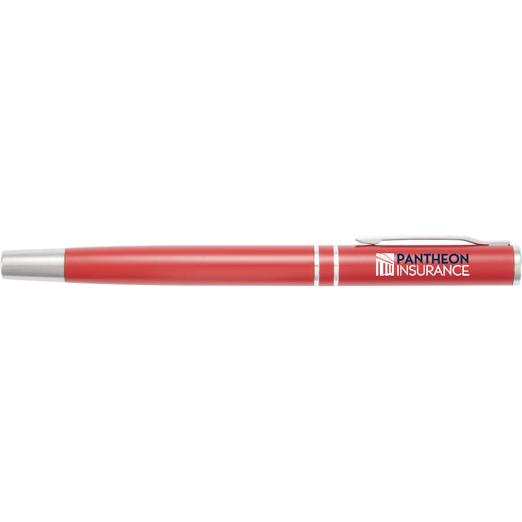 Blair Rollerball Pen in Recycled Aluminum Laser Engraving - Red - Front