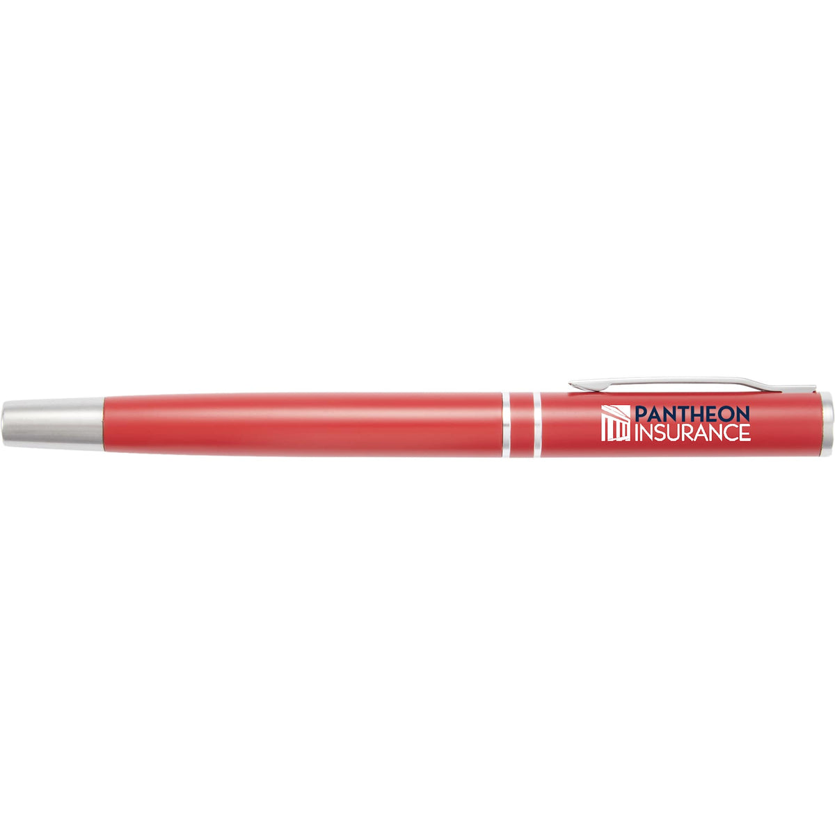 Blair Rollerball Pen in Recycled Aluminum Laser Engraving - Red - Front