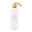 Blaire Recycled Aluminum Bottle with Bamboo Lid, 25 oz - White - Silk Screen