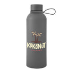 Blaire Recycled Aluminum Bottle with Silicone Carry Strap, 25 oz - Gray - Colorbrite