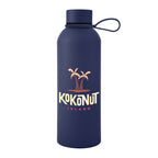Blaire Recycled Aluminum Bottle with Silicone Carry Strap, 25 oz - Navy - Colorbrite