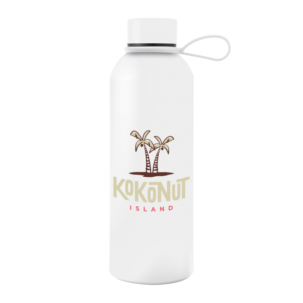 Blaire Recycled Aluminum Bottle with Silicone Carry Strap, 25 oz - White - Colorbrite