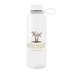 Blaire Recycled Aluminum Bottle with Silicone Carry Strap, 25 oz - White - Colorbrite